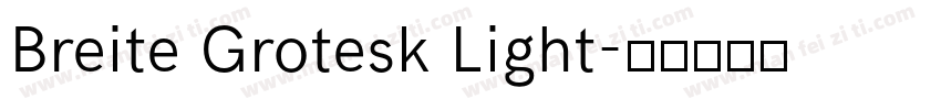 Breite Grotesk Light字体转换